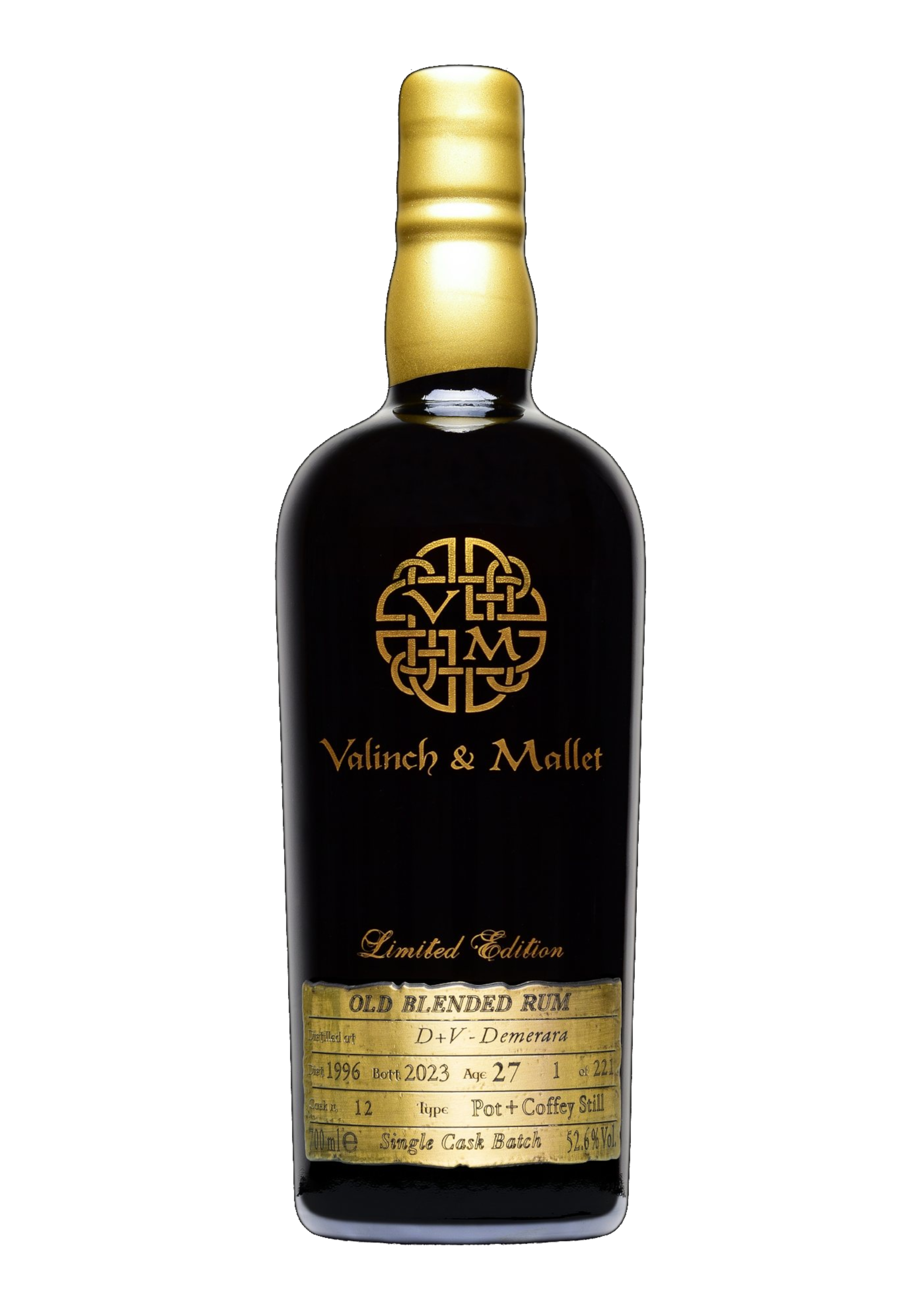 Valinch & Mallet Old Blended Rum Demerara Diamond+Versaille 27Y 52.6%