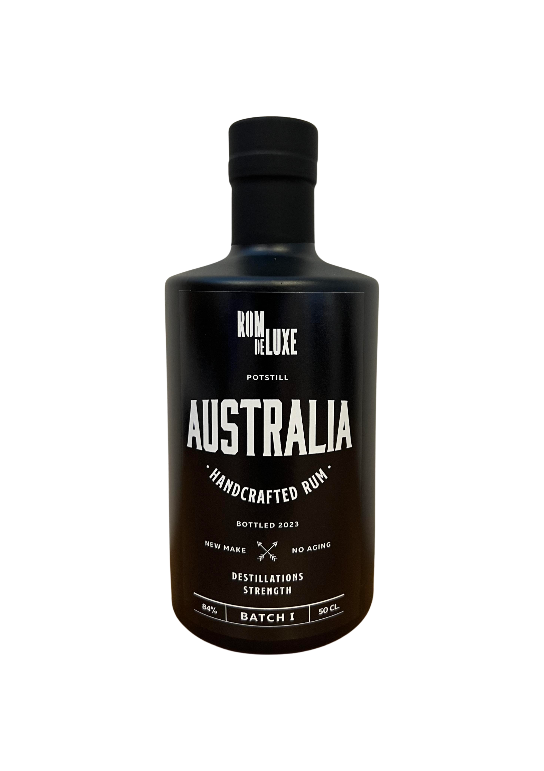 Rom de Luxe Small Black Bottles Australia 84% 50cl Blanc