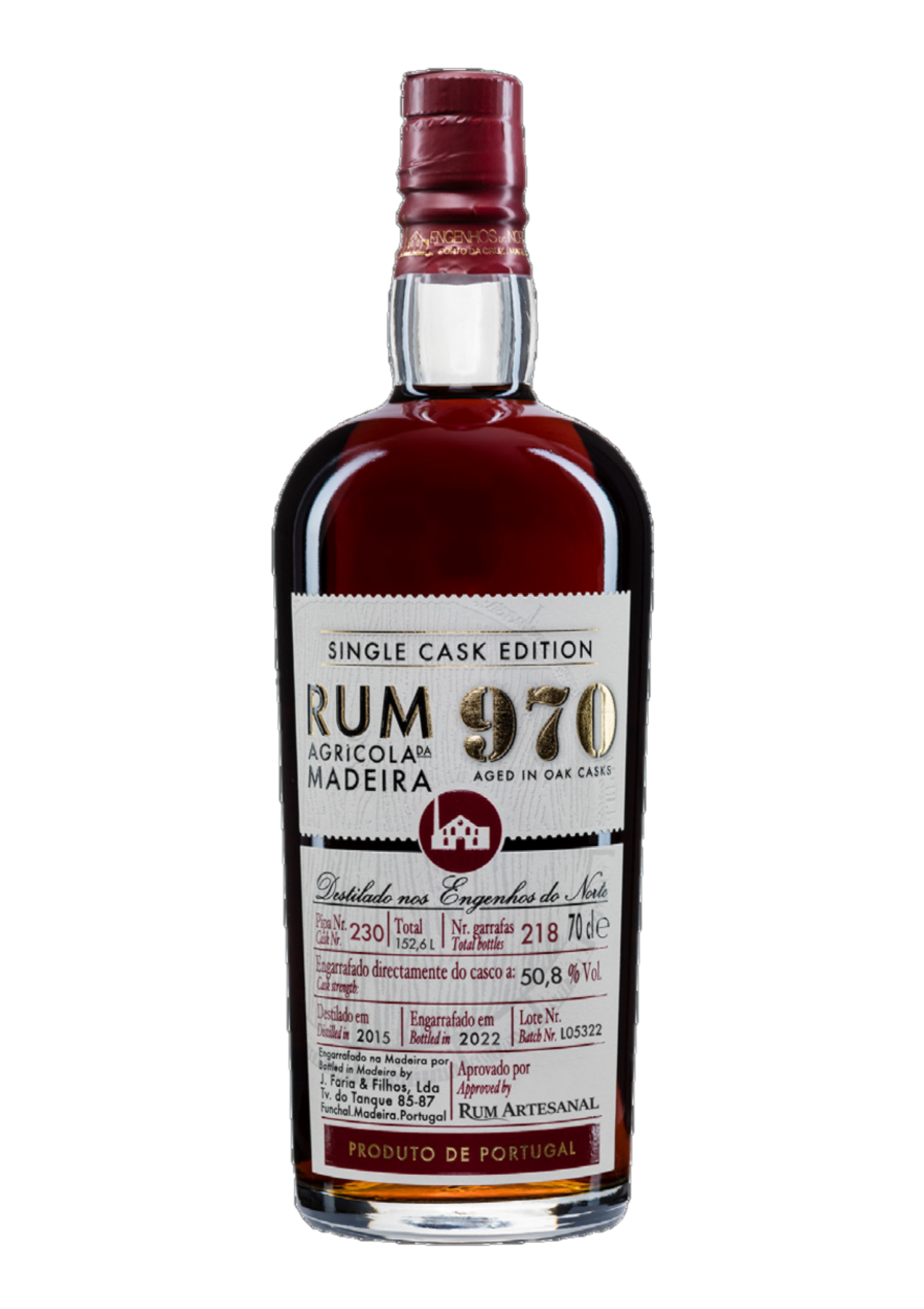 Rhum Artesanal  Madeira 2015 7Y 50.8%